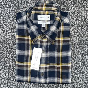 Brand new Saddlebred blue & yellow button up